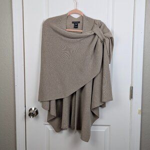 Parkhurst | Tan Merino Wool Cape Wrap Size S/M